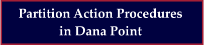 Partition Action Procedures in Dana Point